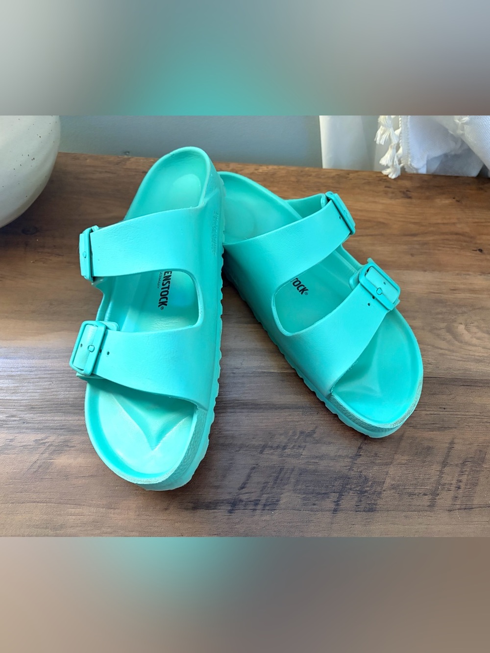 Birkenstock - Women’s Sea Foam Arizona EVA Sandals - size US 10, UK 41 (narrow)